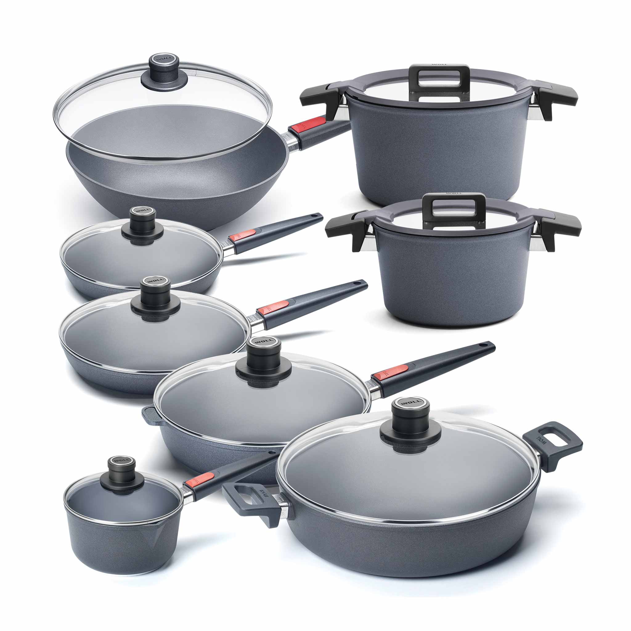 Serving pan TITANIUM NOWO 32 cm, for induction, titanium, WOLL 