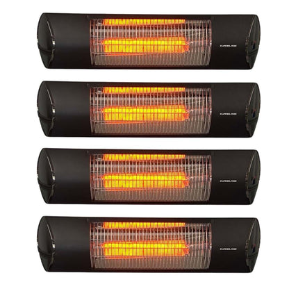 4 Pack - Euroblade™ XT Series IP55 MINI 1200W Carbon Infrared Heater